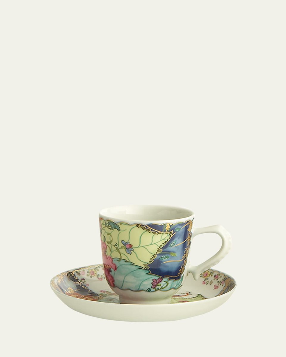 Tobacco Leaf Demitasse Cup & Saucer